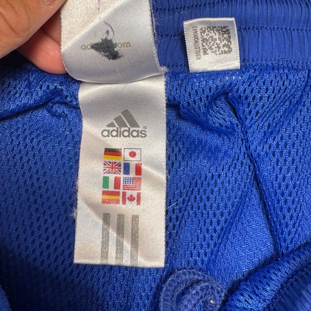 Adidas Track Pants Mens Medium Blue Three Stripe Mesh Lined Athleisure - Picture 4 of 8